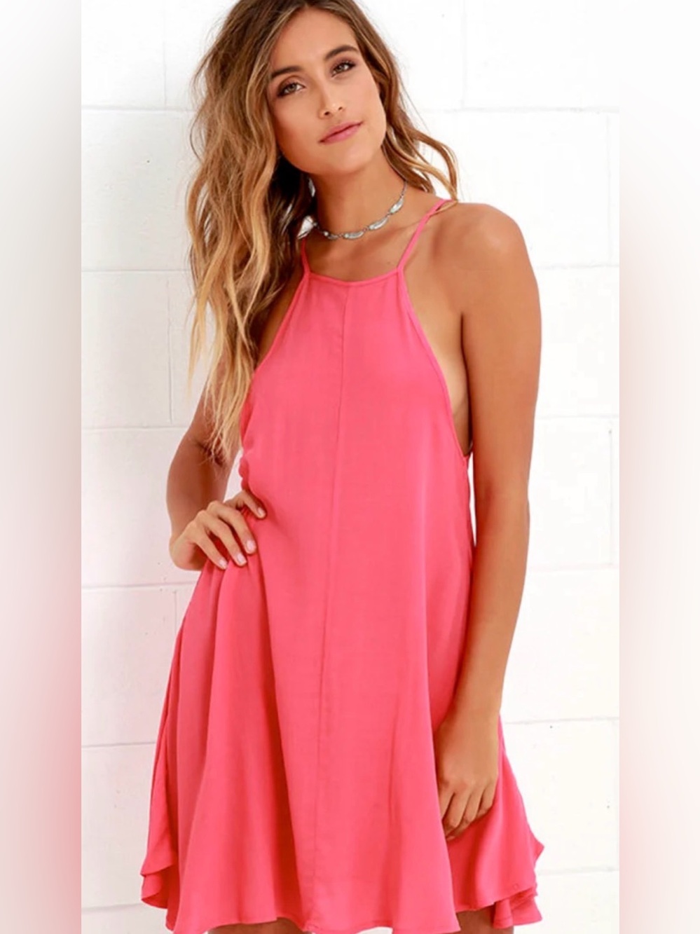NWT coral color Sleeveless Women's dress